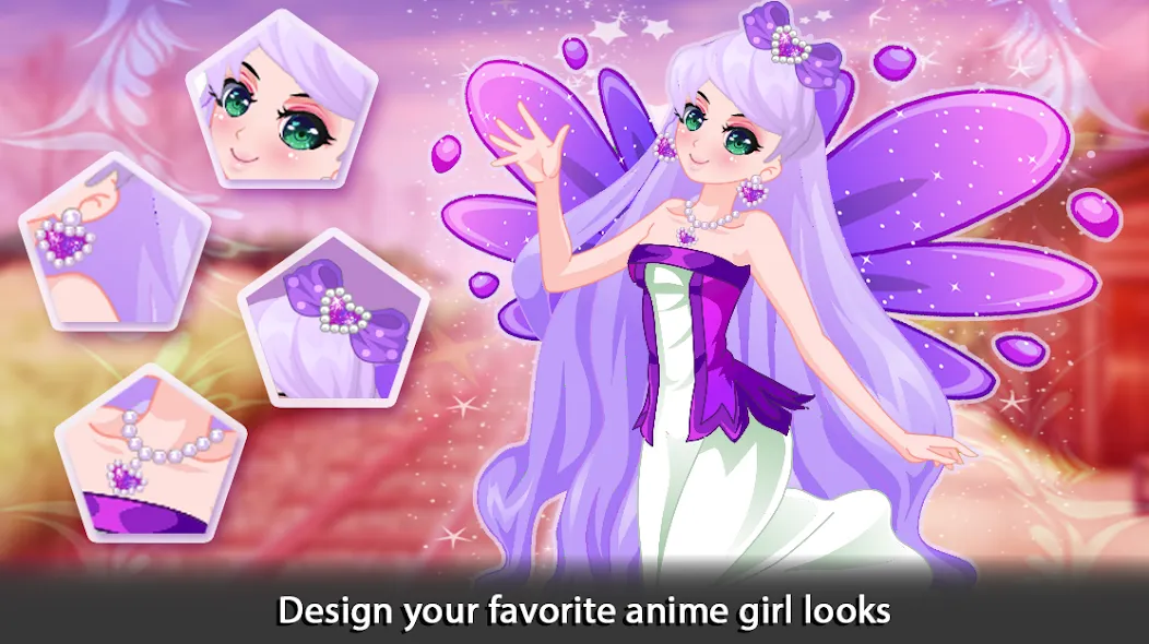 Dress Up Angel Anime Girl Game [МОД Все открыто] APK Android Screenshot 2