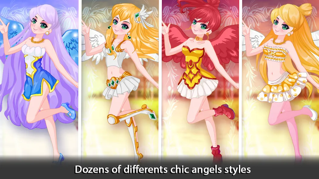 Dress Up Angel Anime Girl Game [МОД Все открыто] APK Android Screenshot 4