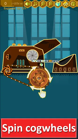 Steampunk Idle Gear Spinner (Стеампанк Идл Спиннер Фабрика) [МОД Unlocked] APK Android Screenshot 1