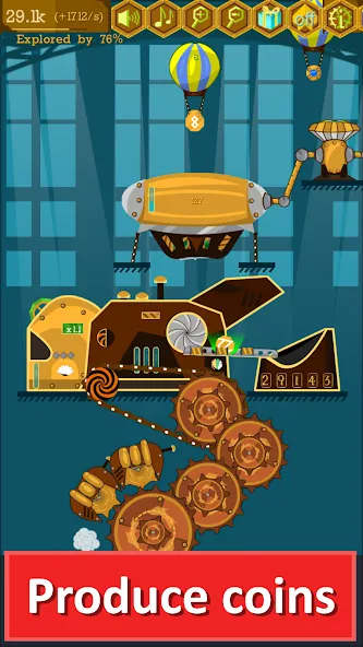 Steampunk Idle Gear Spinner (Стеампанк Идл Спиннер Фабрика) [МОД Unlocked] APK Android Screenshot 2