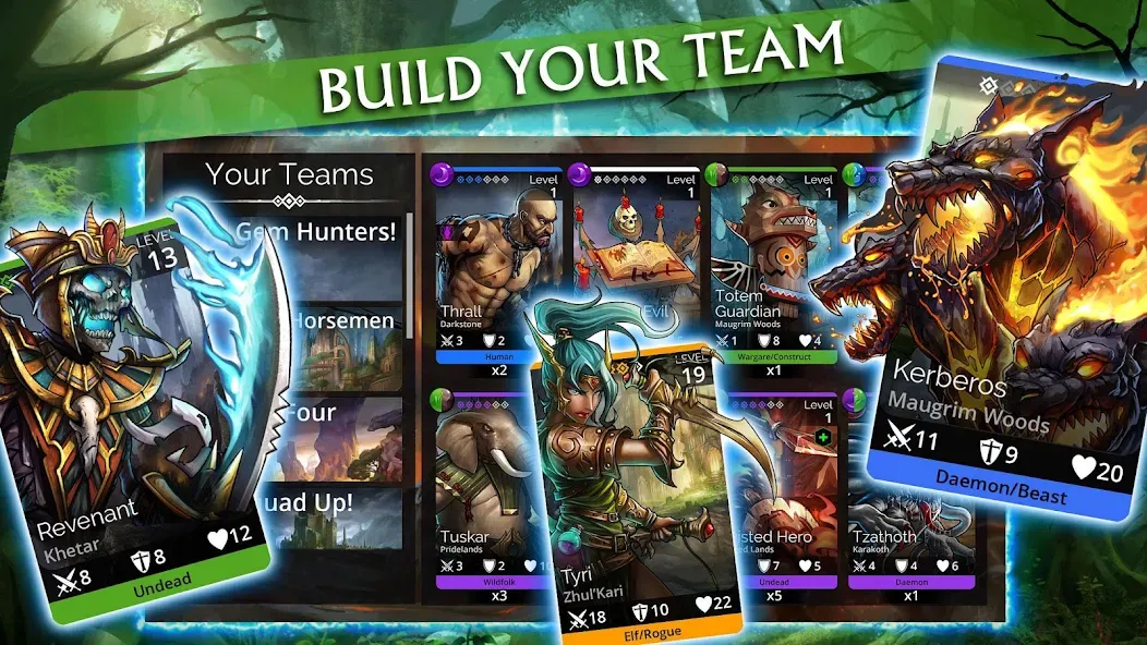 Gems of War - Match 3 RPG (Гемс оф Вар) [МОД Много денег] APK Android Screenshot 2