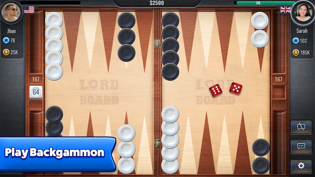Backgammon - Lord of the Board (Бэкгаммон) [МОД Все открыто] APK Android Screenshot 1
