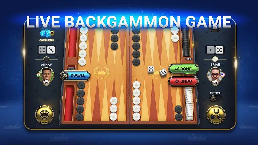 Backgammon Live - Online Games (Бэкгаммон Лайв) [МОД Mega Pack] APK Android Screenshot 2