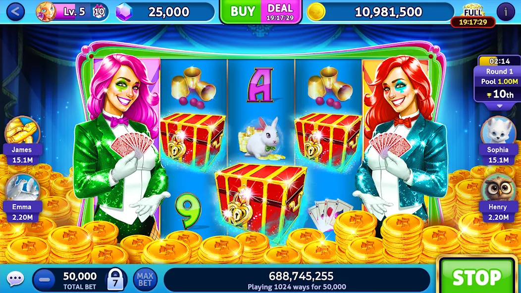 Jackpot Madness Slots Casino (Джекпотджой Слоты) [МОД Много денег] APK Android Screenshot 1