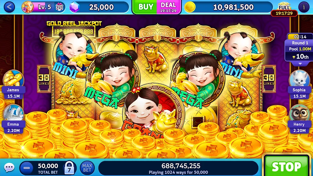 Jackpot Madness Slots Casino (Джекпотджой Слоты) [МОД Много денег] APK Android Screenshot 3