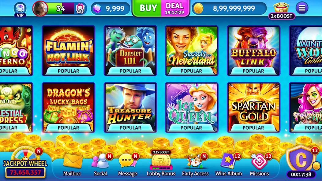 Jackpot Madness Slots Casino (Джекпотджой Слоты) [МОД Много денег] APK Android Screenshot 5
