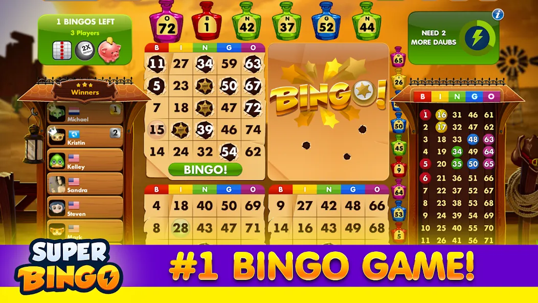 Super Bingo HD - Bingo Games (упер Бинго ) [МОД Много денег] APK Android Screenshot 4