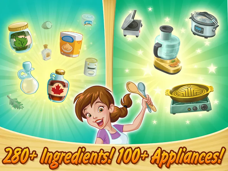 Kitchen Scramble: Cooking Game (Китчен Скрэмбл) [МОД Mega Pack] APK Android Screenshot 3