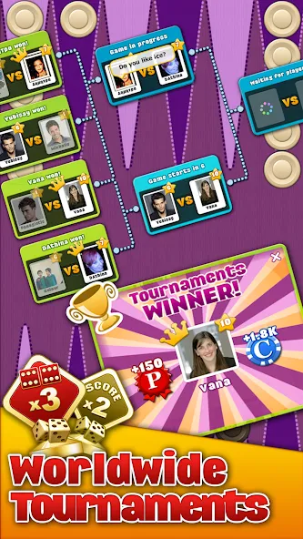 Backgammon Arena (Бэкгаммон Арена) [МОД Меню] APK Android Screenshot 3