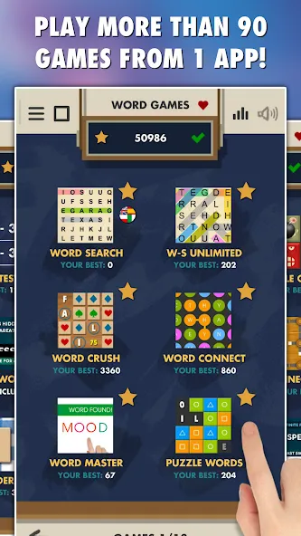 Word Games 101-in-1 (Уорд Геймс 100) [МОД Много денег] APK Android Screenshot 1