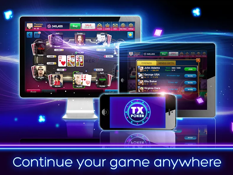 TX Poker - Texas Holdem Poker [МОД Много денег] APK Android Screenshot 5