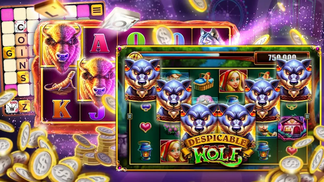 Vegas Downtown Slots & Words [МОД Unlocked] APK Android Screenshot 4