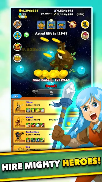 Clicker Heroes - Idle RPG (Кликер Герои) [МОД Mega Pack] APK Android Screenshot 4