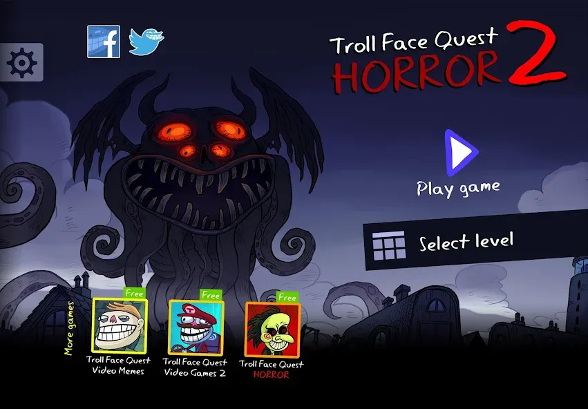Troll Face Quest: Horror 2 (Тролль Фейс Квест) [МОД Бесконечные монеты] APK Android Screenshot 1