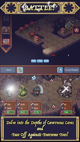 Cave Heroes:Idle Dungeon RPG (Кейв Хероес) [МОД Unlocked] APK Android Screenshot 1