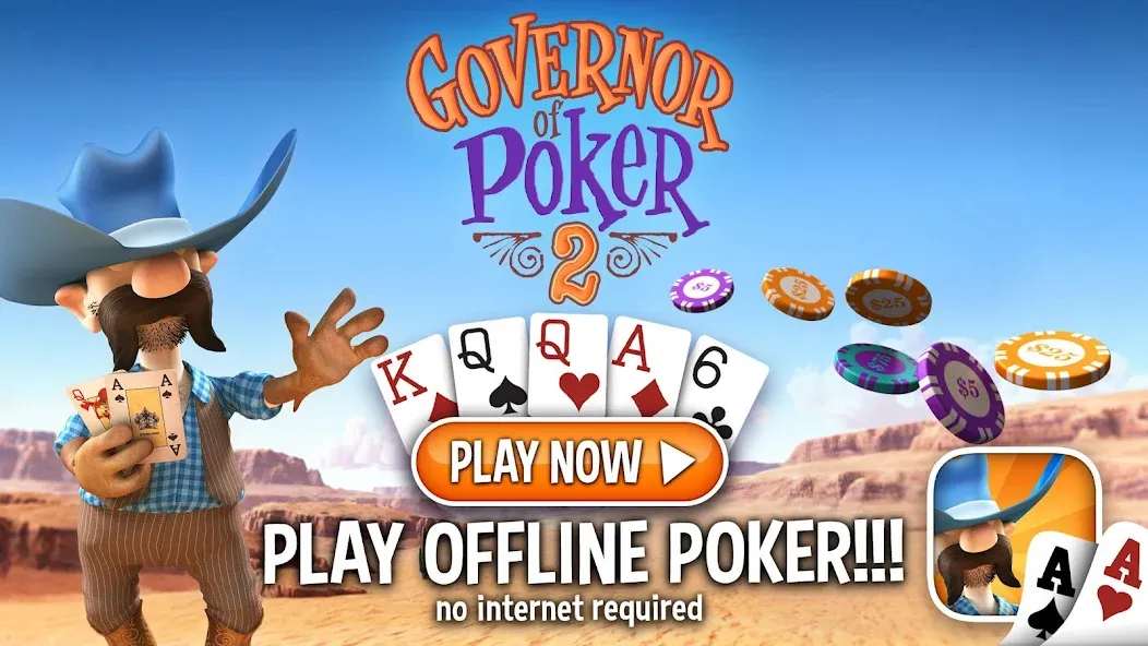 Governor of Poker 2 - Offline [МОД Бесконечные монеты] APK Android Screenshot 1