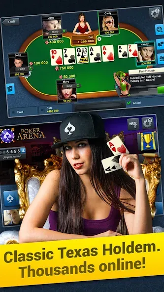 Poker Arena: texas holdem game (Покер Арена) [МОД Mega Pack] APK Android Screenshot 1