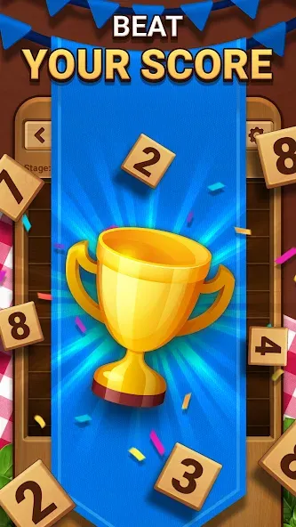 Woodber - Classic Number Game (Вудбер) [МОД Бесконечные монеты] APK Android Screenshot 4