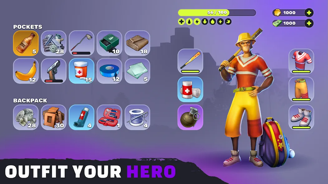 Epic Apes: MMO Survival (Эпическое безумие обезьян) [МОД Все открыто] APK Android Screenshot 1