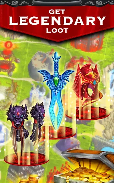 Kingdoms at War: Hardcore PVP (Кингдомс ат Вар) [МОД Бесконечные монеты] APK Android Screenshot 2