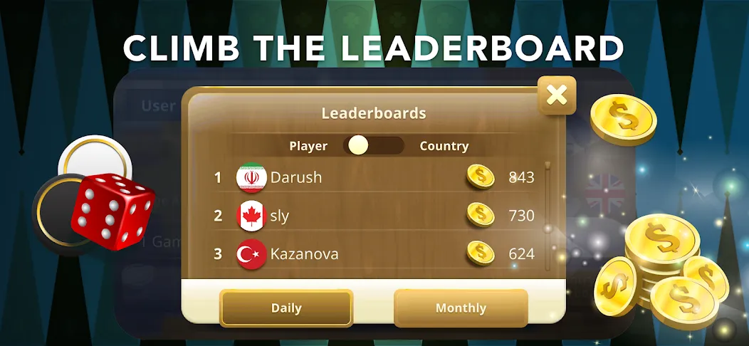 Backgammon Classic + Online [МОД Бесконечные монеты] APK Android Screenshot 5