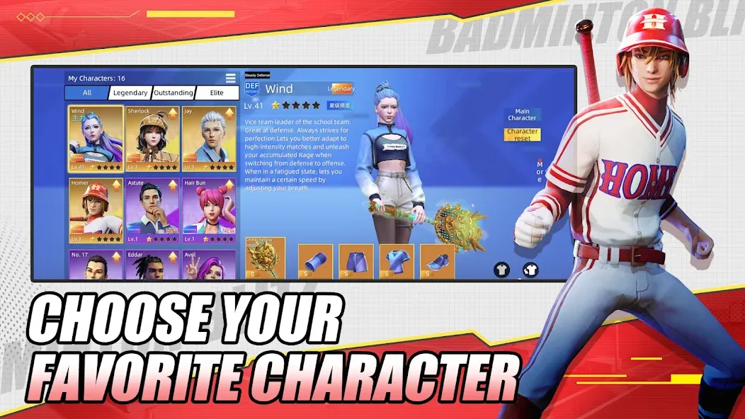 Badminton Blitz - PVP online (Бэдминтон Блиц) [МОД Premium] APK Android Screenshot 1