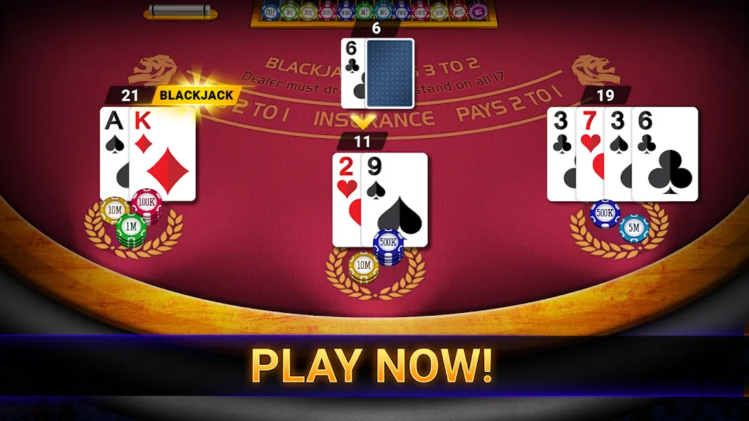 Blackjack 21: online casino (Блэкджек 21) [МОД Все открыто] APK Android Screenshot 3