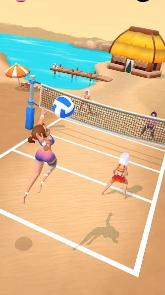 Beach Volleyball Game (Бичволлейбол игра) [МОД Unlocked] APK Android Screenshot 1