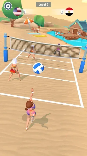 Beach Volleyball Game (Бичволлейбол игра) [МОД Unlocked] APK Android Screenshot 4