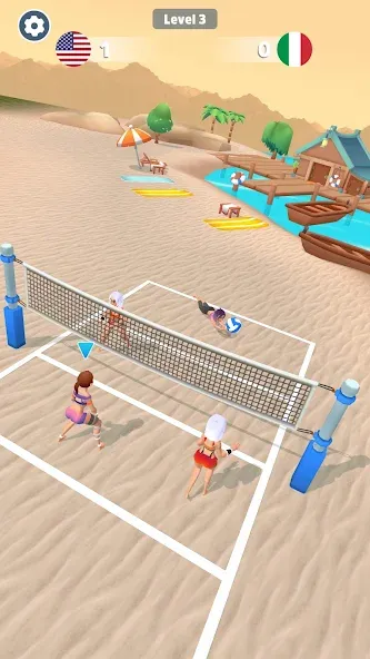 Beach Volleyball Game (Бичволлейбол игра) [МОД Unlocked] APK Android Screenshot 5