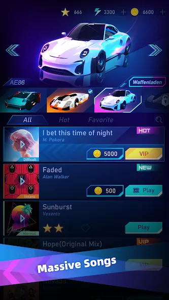 Music Racing GT: EDM & Cars (Музыка Гонок ГТ) [МОД Unlocked] APK Android Screenshot 2