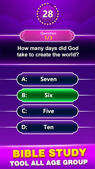Bible Trivia - Word Quiz Game (Библейская викторина) [МОД Mega Pack] APK Android Screenshot 1