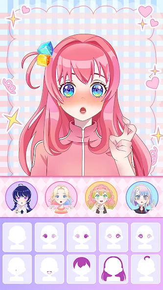 Anime Avatar Maker ASMR (Аниме Аватар Мейкер АСМР) [МОД Mega Pack] APK Android Screenshot 2