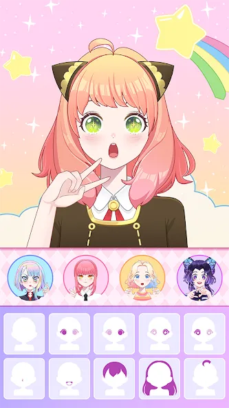 Anime Avatar Maker ASMR (Аниме Аватар Мейкер АСМР) [МОД Mega Pack] APK Android Screenshot 4