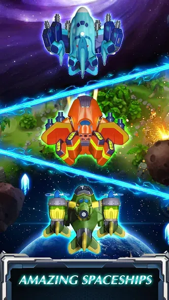 Skyforce Invaders (Скаифорс Инвейдерс) [МОД Бесконечные монеты] APK Android Screenshot 3