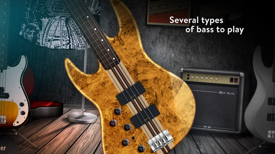 Real Bass: bass guitar (Риал Басс) [МОД Premium] APK Android Screenshot 3