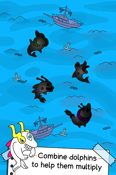 Dolphin Evolution: Idle Mutant (Дольфин эволюшн) [МОД Бесконечные монеты] APK Android Screenshot 3