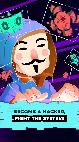 Hacking Hero: Hacker Clicker (Хакинг герой) [МОД Все открыто] APK Android Screenshot 1