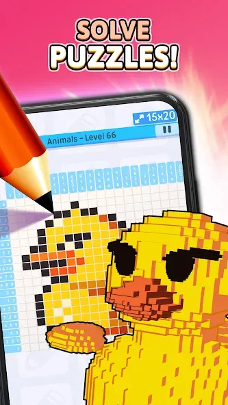 Nonogram Logic Pic: Pictogram (Нонограм Логик Пик) [МОД Бесконечные монеты] APK Android Screenshot 1