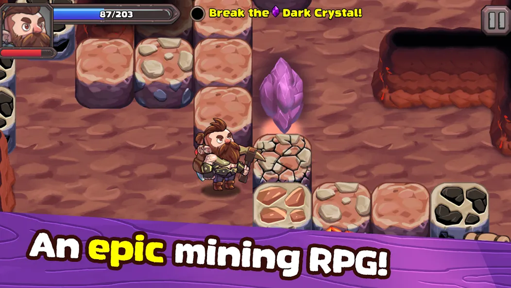 Mine Quest 2: RPG Mining Game (Мине Квест 2) [МОД Mega Pack] APK Android Screenshot 1