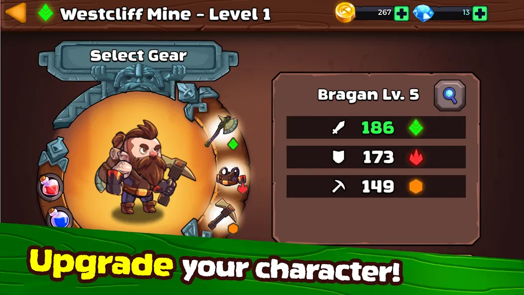 Mine Quest 2: RPG Mining Game (Мине Квест 2) [МОД Mega Pack] APK Android Screenshot 3