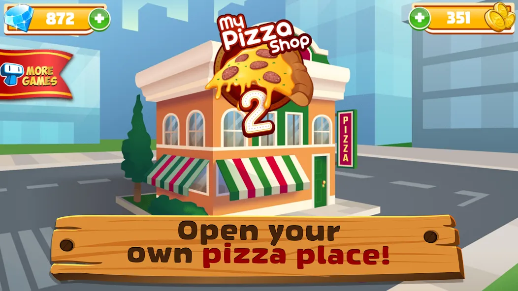 My Pizza Shop 2: Food Games (Мой Пиццерия 2) [МОД Бесконечные монеты] APK Android Screenshot 1