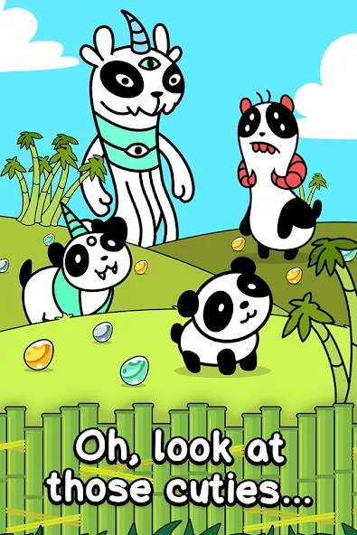 Panda Evolution: Idle Clicker (Панда Эволюция) [МОД Бесконечные монеты] APK Android Screenshot 1