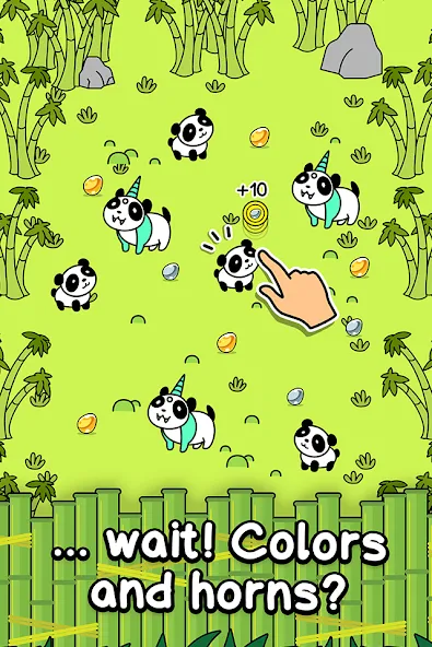 Panda Evolution: Idle Clicker (Панда Эволюция) [МОД Бесконечные монеты] APK Android Screenshot 2