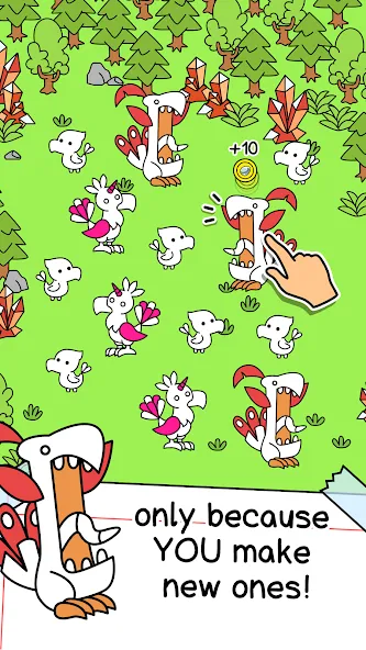 Phoenix Evolution: Idle Merge (Финикс Эволюция) [МОД Бесконечные монеты] APK Android Screenshot 2