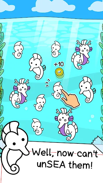 Seahorse Evolution: Sea Mutant (Сиходеволюция) [МОД Unlocked] APK Android Screenshot 2