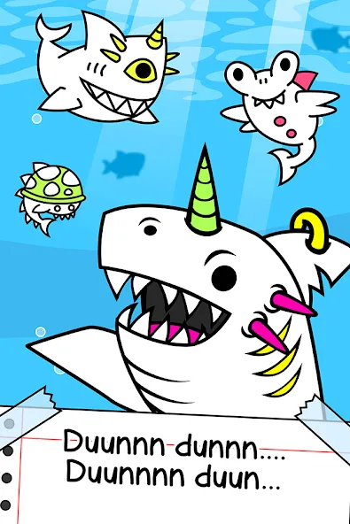 Shark Evolution: Idle Game (Шарк Эволюшн) [МОД Unlocked] APK Android Screenshot 1