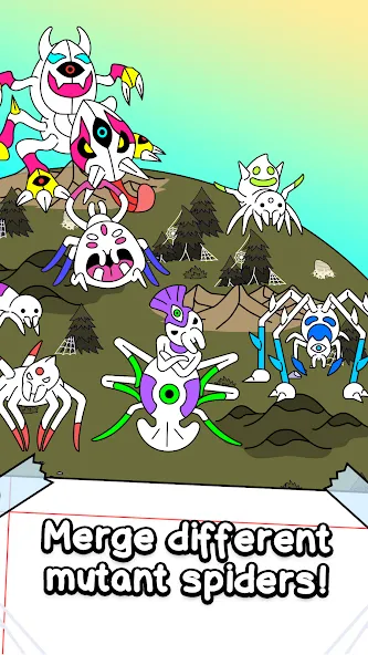 Spider Evolution: Idle Game (Спайдер Эволюшн) [МОД Все открыто] APK Android Screenshot 3