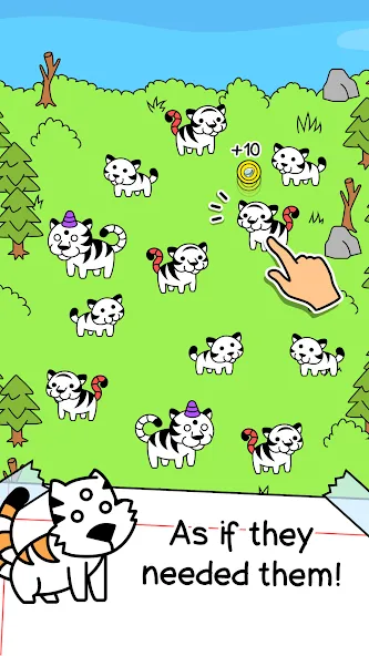 Tiger Evolution Idle Wild Cats (Тигровая эволюция дикие кошки) [МОД Бесконечные монеты] APK Android Screenshot 2