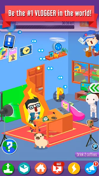 Vlogger Go Viral: Tuber Life (Влогер Стань Вирусным) [МОД Mega Pack] APK Android Screenshot 4